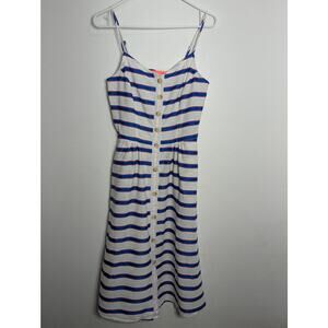 Joules Abby Blue/White/Pink Sundress With Pockets Size 6